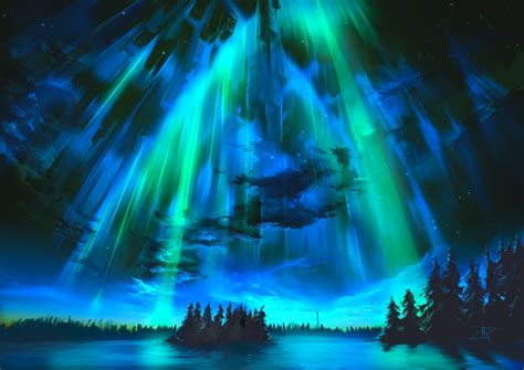 hyperborea by aerroscape on DeviantArt Fantasy Art Landscapes, Fantasy Landscape, Aurora ...