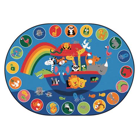 Noah's Voyage Circletime KID$ Value PLUS Rug - 6' x 9' Oval