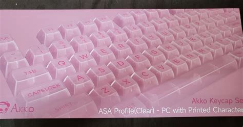 AKKO KEYCAPS SET- ASA PROFILE(CLEAR)-PC WITH PRINTED CHARACTERS, Computers & Tech, Parts ...