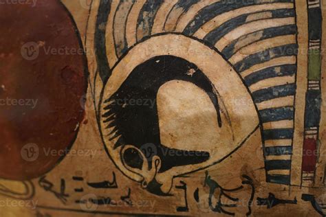 egyptian wooden sarcophagus hieroglyphs detail 18752111 Stock Photo at ...