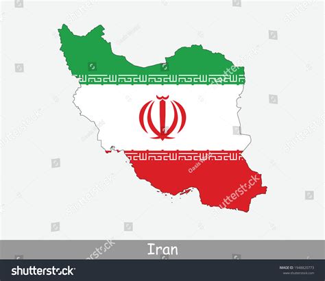 Iran Map Flag Map Islamic Republic Stock Vector (Royalty Free) 1948820773 | Shutterstock