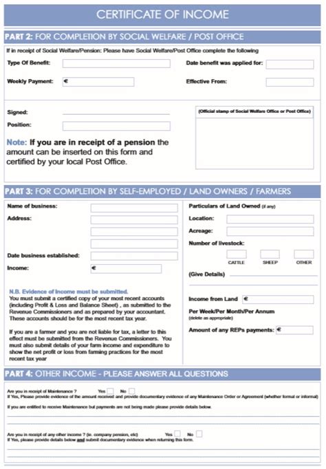 income certificate 10 - Printable Samples