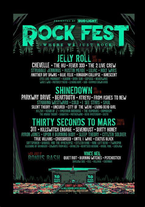 Jelly Roll, Shinedown, Thirty Seconds to Mars Will Headline Rock...