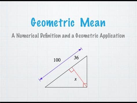 Geometric Mean Simple Definition