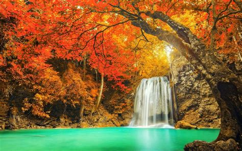 Autumn Waterfall Wallpapers - Top Free Autumn Waterfall Backgrounds - WallpaperAccess