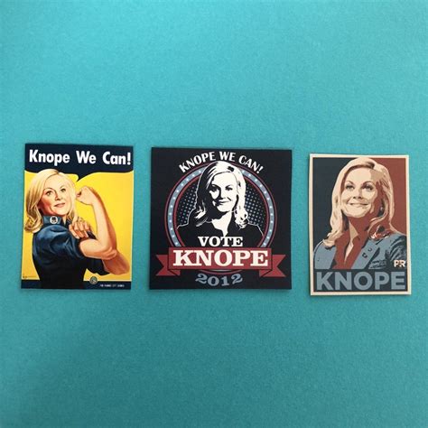 Leslie Knope Campaign Sticker Set | Leslie knope, Sticker set, Knope