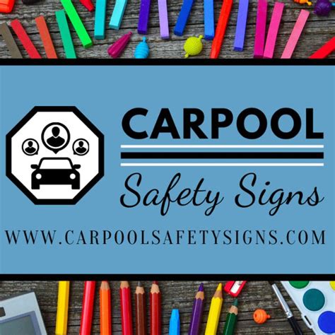 Car Pool Signs, Carpool Lane Sign, Carpool Signs, Sports Pick up Sign, Car Rider Signs, Rider ...