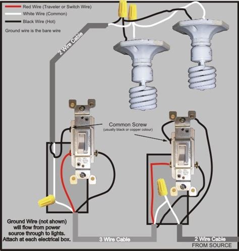 Two Way Switching 3 Wires