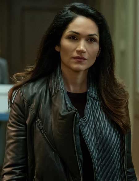 Power Angela Valdes (Lela Loren) Biker Leather Jacket - Leather Outwears