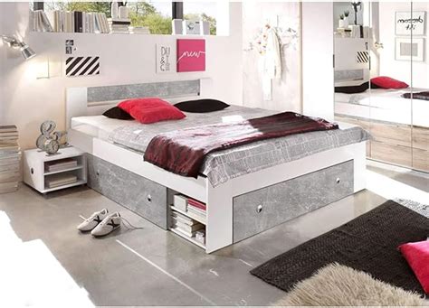 Struttura Letto Matrimoniale Con Cassetti : Songesand Struttura Letto Con 4 Cassetti Bianco ...