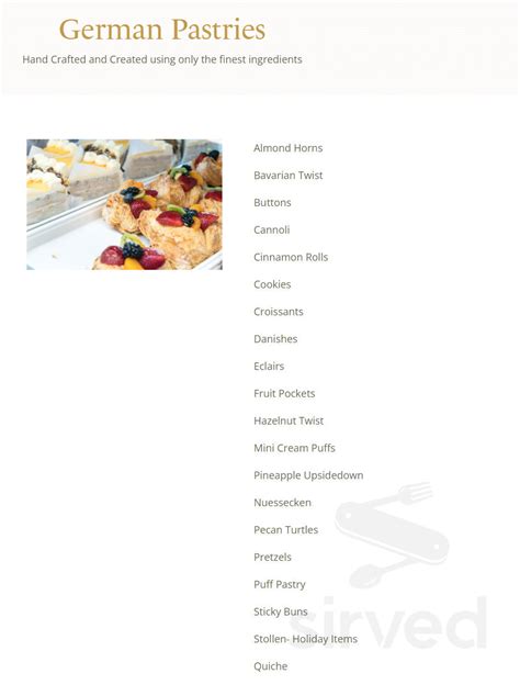 Bavarian Bakery and Deli menus in Dover, Delaware, United States