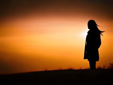 Premium AI Image | lonely person silhouette scenery