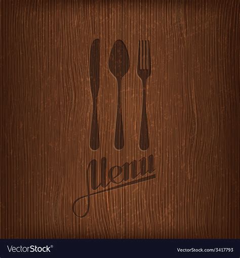 Restaurant menu design on wood background Vector Image