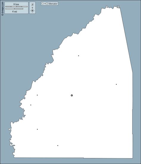 Rankin County free map, free blank map, free outline map, free base map outline, main cities