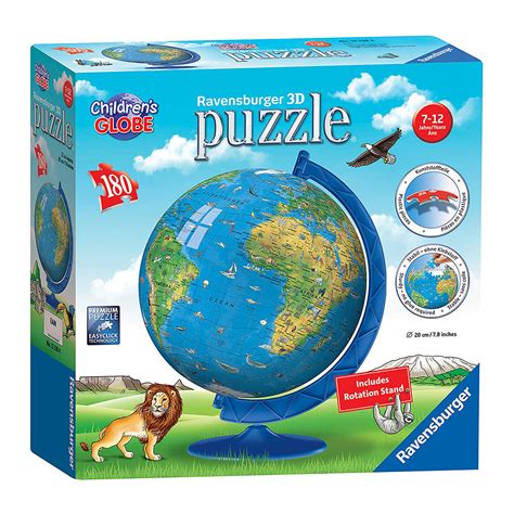 Ravensburger 3D Globe Puzzle (180 Pieces) - Happy Little Tadpole