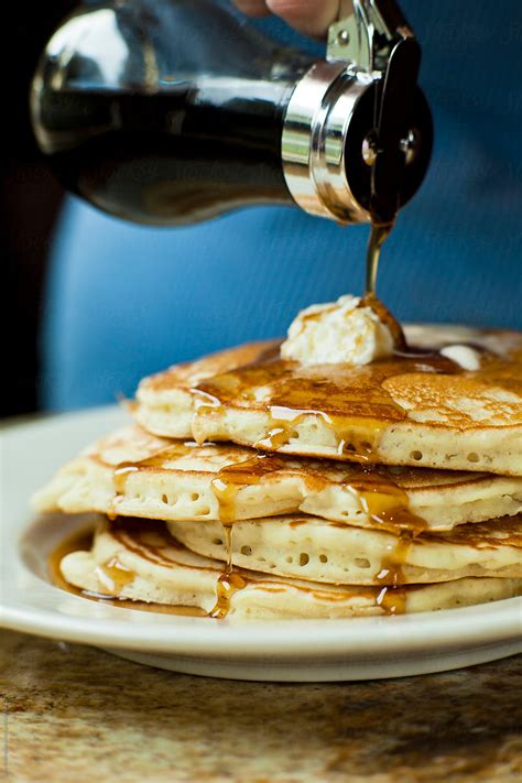 "Stack Of Pancakes With Butter And Syrup" by Stocksy Contributor "Sara ...