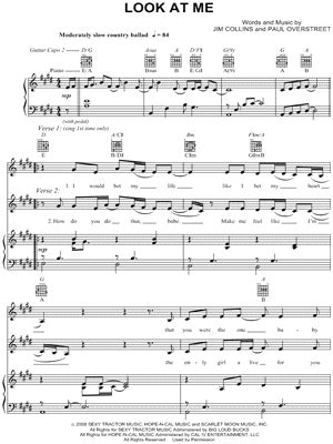 Carrie Underwood "Look At Me" Sheet Music - Download & Print | Music ...