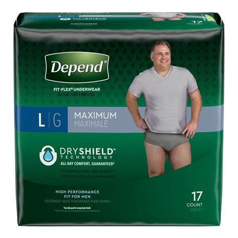 Buy Depend Fit-Flex Incontinence Underwear For Men (Pack of 17)