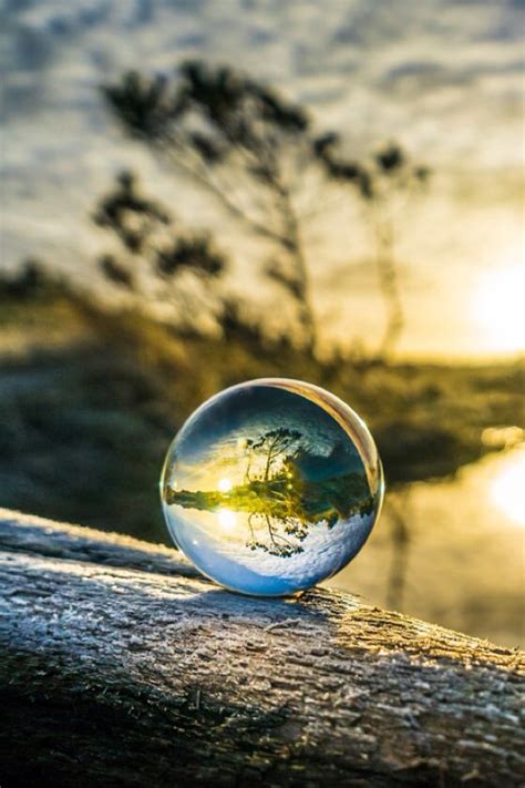 The world in an orb. Photo by Richard Larssen Glass Photography, Reflection Photography, Macro ...