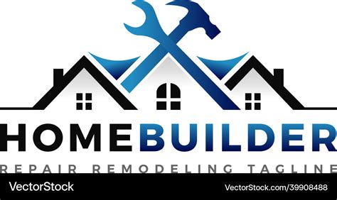 Home house builders repair remodeling logo design Vector Image