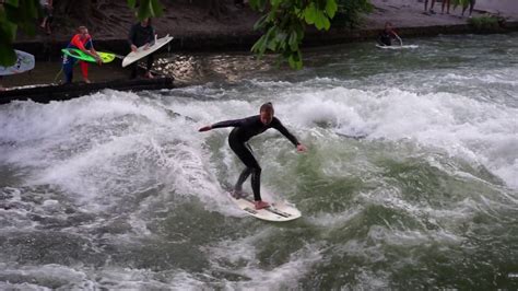 Surfing in The English Garden, Munich 2016 - YouTube