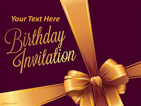 Free Birthday Invitation PowerPoint Template - Download Free PowerPoint PPT