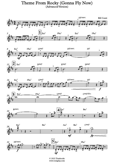 Rocky - Gonna Fly Now (Advanced Level) (Bill Conti) - Trumpet Sheet Music