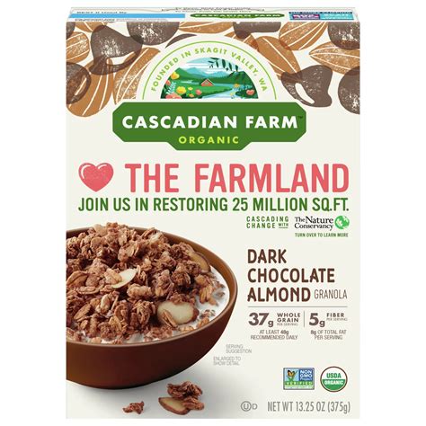 Cascadian Farm Organic Dark Chocolate Almond Granola - Shop Cereal at H-E-B