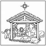 Christmas Nativity Coloring Pages Printable sketch template