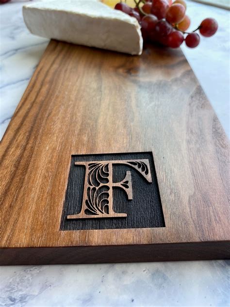 Monogram Personalized Charcuterie Board Personalized Cheese | Etsy