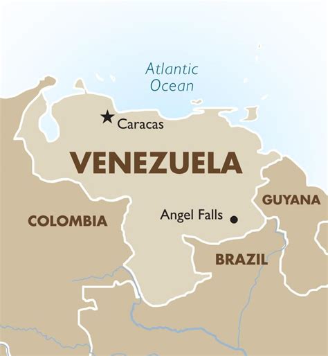 Capital of venezuela map - Venezuela capital map (South America - Americas)