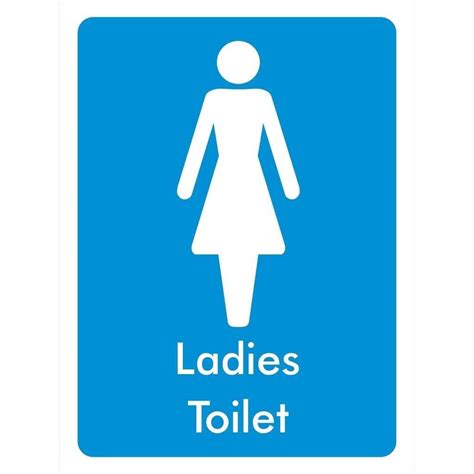 Ladies Toilet Sign - A4 (210 x 297 mm) / 3mm Composite Aluminium / Sticky foam pads in 2024 ...