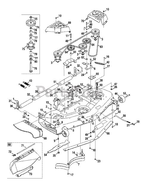 Craftsman 247.289840 (14AW94PK099) - Craftsman PGT9000 Garden Tractor (2010) (Sears) Mower Deck ...