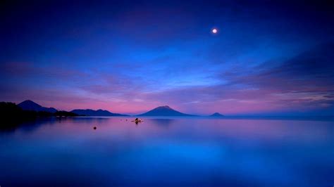 Blue Lake Sunset Fondo de pantalla HD | Fondo de Escritorio | 1920x1080 ...