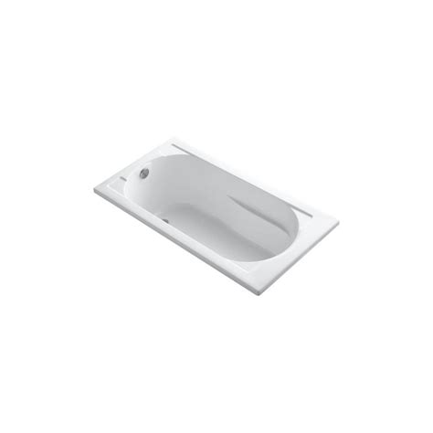 KOHLER Devonshire 5 ft. Reversible Drain Drop-In Acrylic Soaking Tub in White-K-1184-0 - The ...