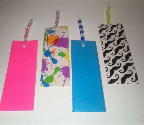 beaded handmade duct tape kids bookmarks by ReadyMadeDiaperCakes