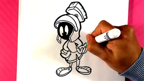 How to Draw Marvin the Martian - Looney Tunes - Easy Drawings - YouTube