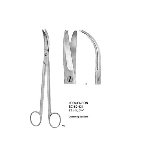 JORGENSON DISSECTING VASCULAR SCISSORS - 22 CM - Relpro