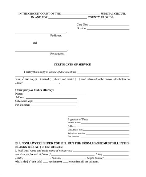 FREE 19+ Certificate of Service Form Samples, PDF, MS Word, Google Docs