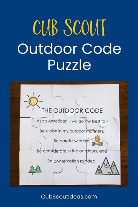 How to Make a Cub Scout Outdoor Code Puzzle ~ Cub Scout Ideas