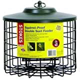 Stokes Select Squirrel Proof Double Suet Bird Feeder with Metal Roof, 10-Inch Diameter, 2 Suet ...