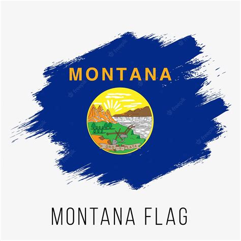 Premium Vector | Usa state montana vector flag design template. montana ...