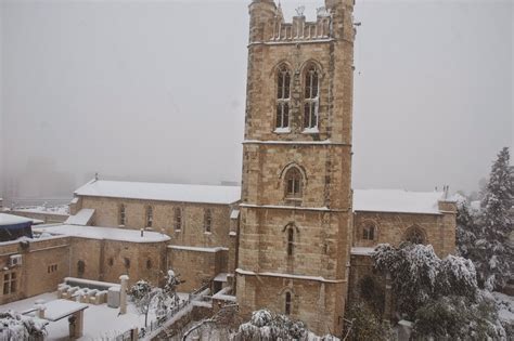 A Second Year in the Holy Land: A Snow Day at Saint George's Cathedral and College in Jerusalem