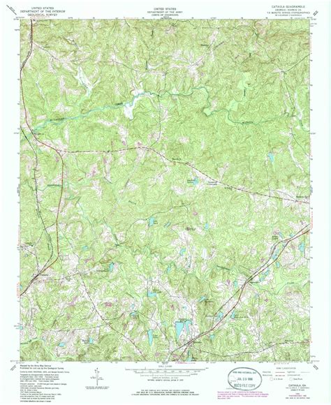 Classic USGS Cataula Georgia 7.5'x7.5' Topo Map – MyTopo Map Store