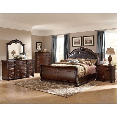 Marble Top Bedroom Set : Nicholas Luxury Bedroom set Cherry Finish Marble Tops|Free ... / On top ...