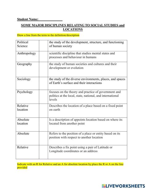 Free absolute and relative location worksheet, Download Free absolute ...