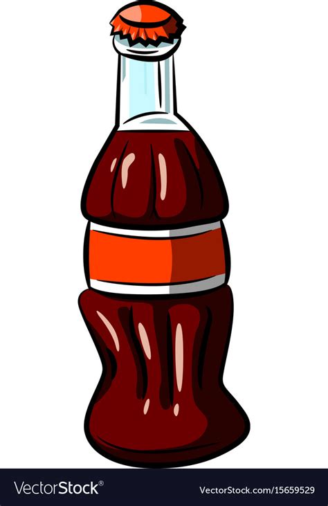 Cartoon image of bottle icon coke drink symbol Vector Image