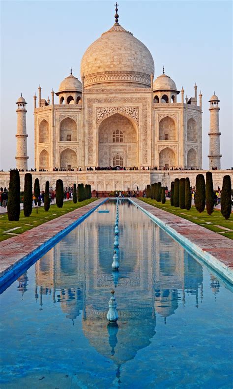 The Taj Mahal - Vertical Frame with Reflection | Taj mahal, Wonders of ...