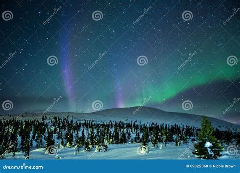 Aurora Borealis stock photo. Image of exposure, northern - 69829368