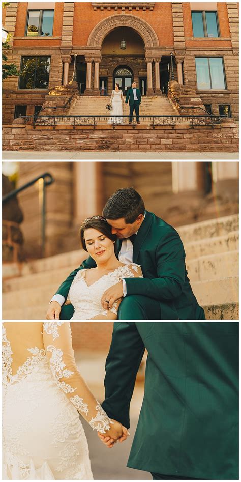 Downtown Marquette, Michigan Wedding Photos with Bride and Groom in 2021 | Michigan wedding ...